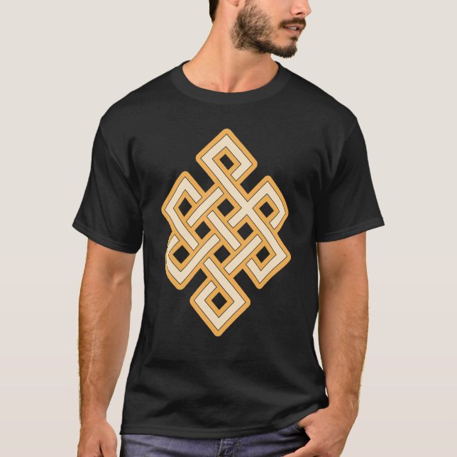 Camiseta Shrivatsa Budista Mystical Knot Buena Suerte Ashta (Anverso)