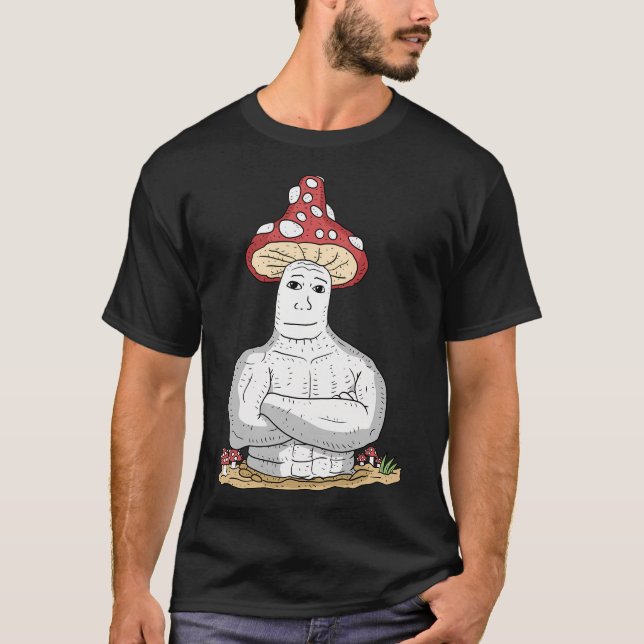 Camiseta Shroomjack Mushroom Wojak. (Anverso)