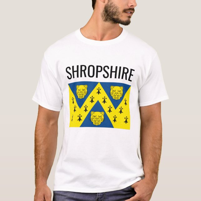 Camiseta Shropshire // Bandera del condado de inglés (Anverso)