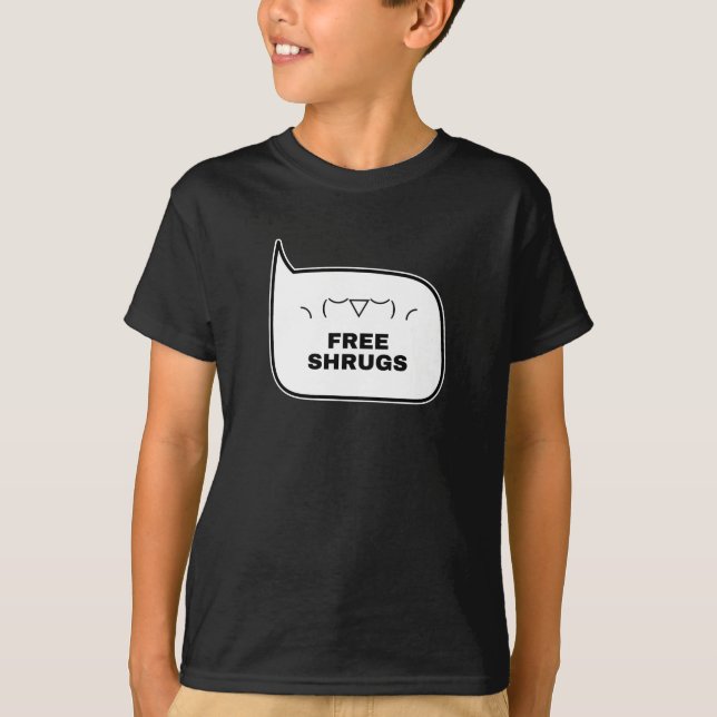 Camiseta SHRUGS GRATIS Divertidos emoticones japoneses Kaom (Anverso)
