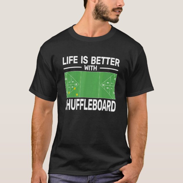 Camiseta Shuffleboard Court   with Shuffleboard (Anverso)