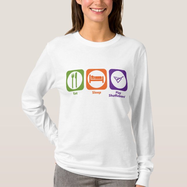 Camiseta Shuffleboard de Eat Sleep Play (Anverso)