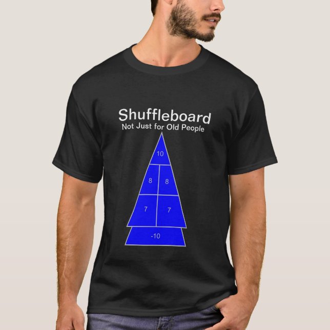 Camiseta Shuffleboard - no apenas para las personas mayores (Anverso)