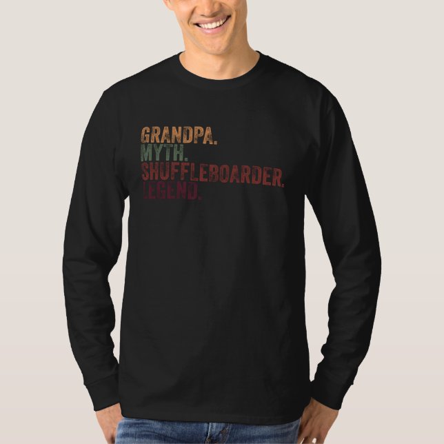 Camiseta Shuffleboarder Grandpa And Shuffleboard Granddad (Anverso)