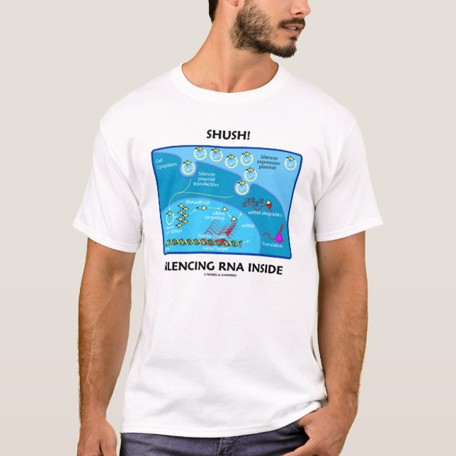 Camiseta ¡Shush! Silenciando el ARN dentro (Anverso)