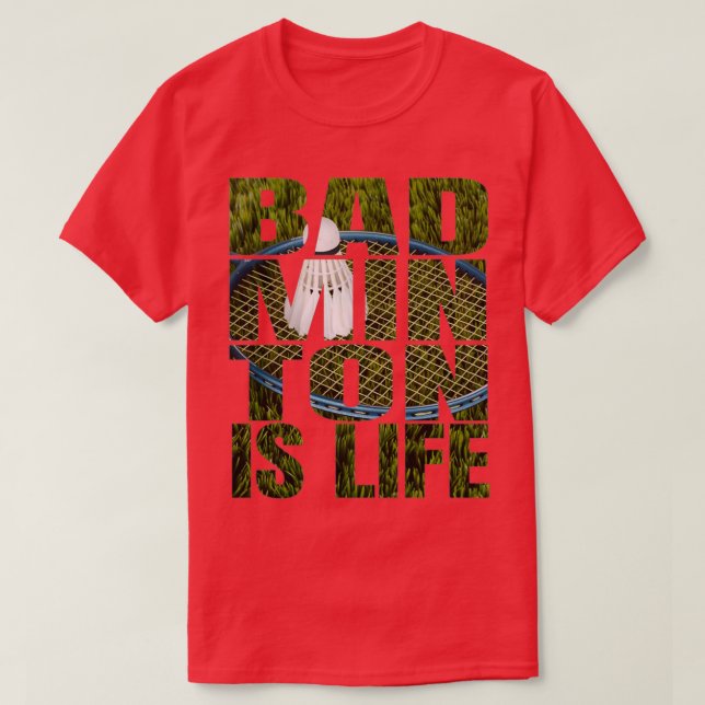 Camiseta Shuttlecock Badminton Racket Shuttlecock (Diseño del anverso)