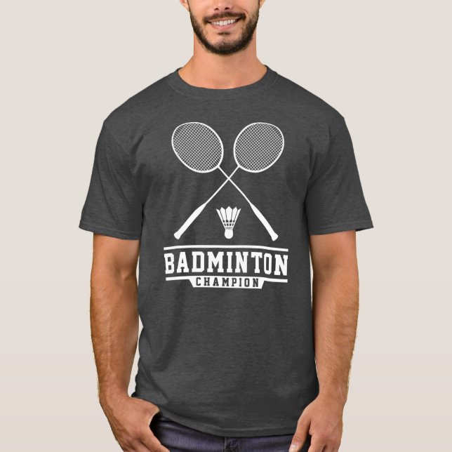 Camiseta Shuttlecock del jugador de Badminton Champion (Anverso)