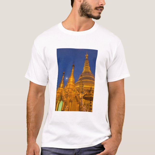 Camiseta Shwedagon de noche, Myanmar (Anverso)