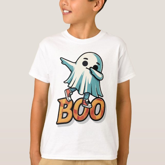 Camiseta Shy Boo Ghost: Demasiado avergonzado para Boo (Anverso)