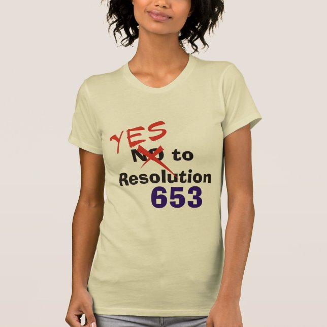 Camiseta Sí a la resolución 653 (Anverso)