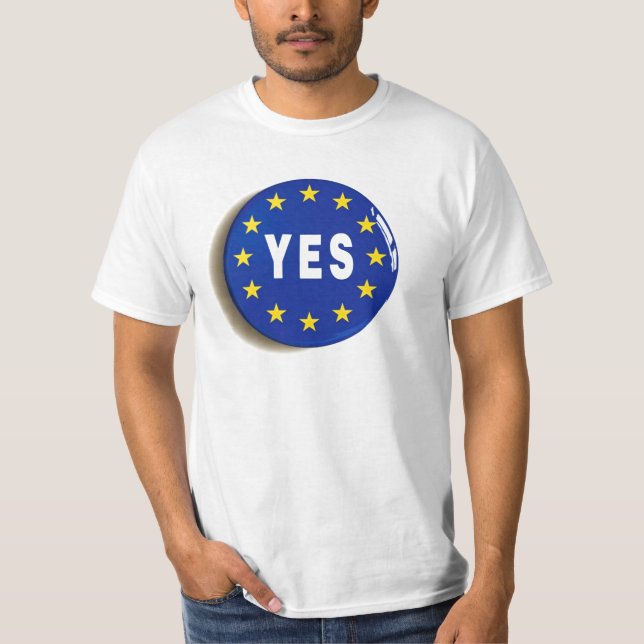 Camiseta Sí a la UE - estancia en la unión europea (Anverso)