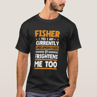 Camiseta Sí, actualmente soy pescador sin supervisión para 