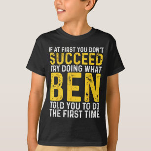 Camiseta Si al principio no tienes éxito Almacenar cumpleañ