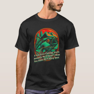 Camiseta Si Amas la Pesca Estilo de Vida Lagos Hábitos Lagu