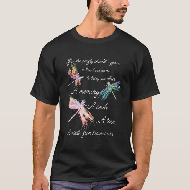 Camiseta Si Aparece Una Dragonfly, Alegre Una Memoria A Sm (Anverso)