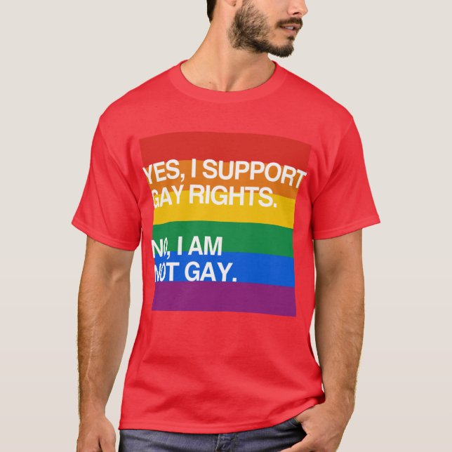 CAMISETA SÍ, APOYO LOS DERECHOS DE LOS HOMOSEXUALES (Anverso)