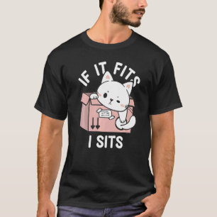 Camiseta Si cabe, me siento Dicho Humor Citas Gato Lindo