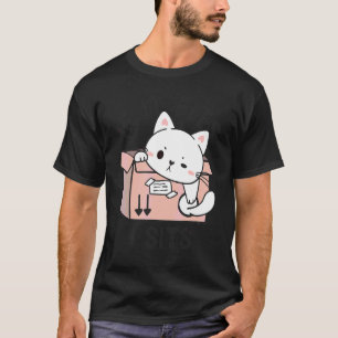 Camiseta Si cabe me siento Dicho Humor Citas Gato Lindo 1
