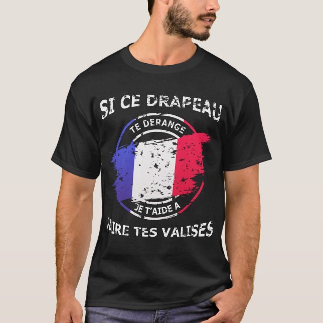 Camiseta Si ce drapeau te dérange je t'aide à quitter (Anverso)