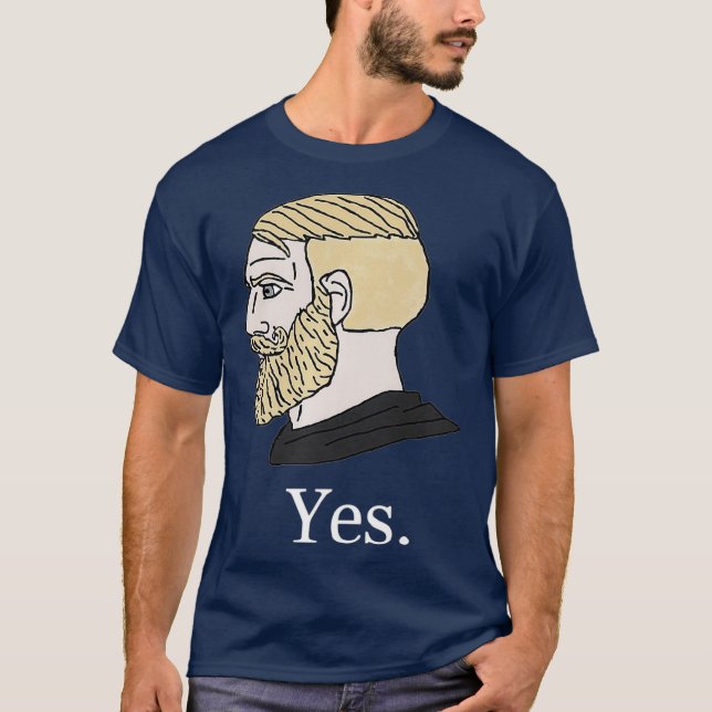 Camiseta Sí Chad Meme Gift Premium (Anverso)