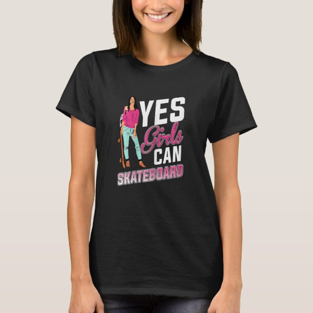 Camiseta Sí, Chicas pueden patinar (Anverso)