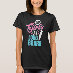 Camiseta Sí Chicas pueden patinar a bordo