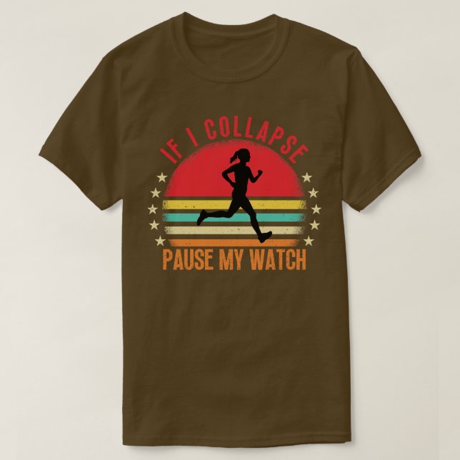 Camiseta Si colapso, pausa mi reloj 4 (Diseño del anverso)