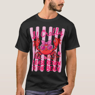 Camiseta Si Crabby Regresa A La Playa Vacaciones De Verano