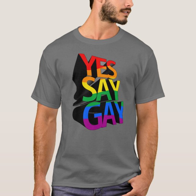 Camiseta Sí, di gay (Anverso)