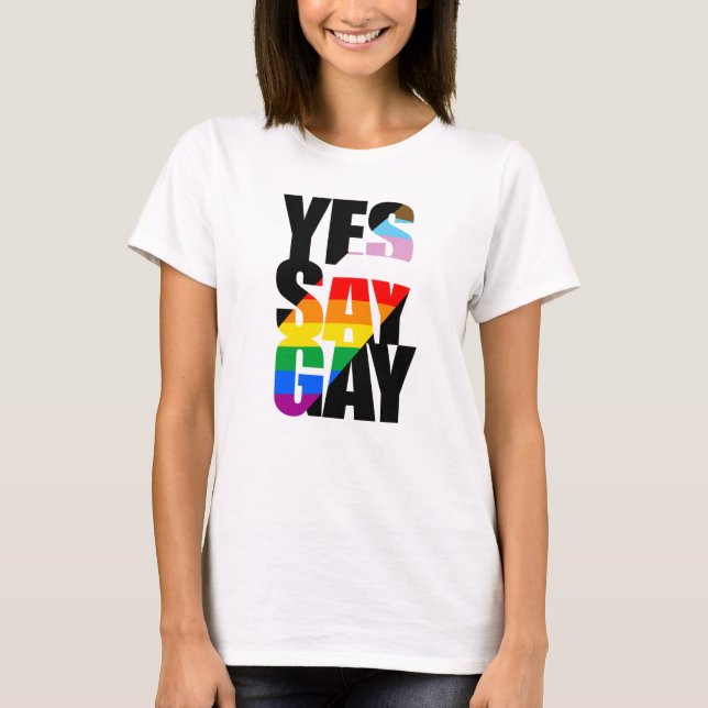 Camiseta Sí, di gay (Anverso)