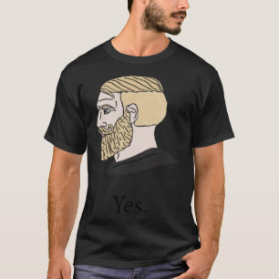 Camiseta Sí diseño de memes de Chad