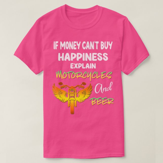 Camiseta Si el dinero no puede comprar la felicidad, expliq (Diseño del anverso)
