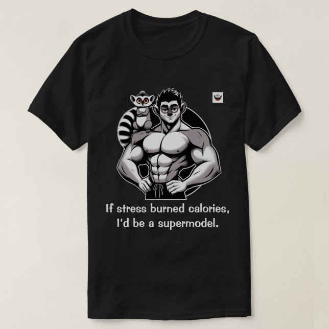 Camiseta Si el estrés quemara calorías (Diseño del anverso)
