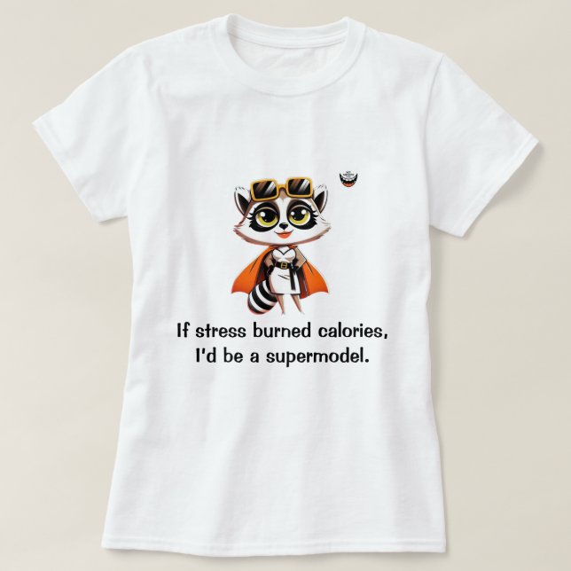 Camiseta Si el estrés quemara calorías (Diseño del anverso)