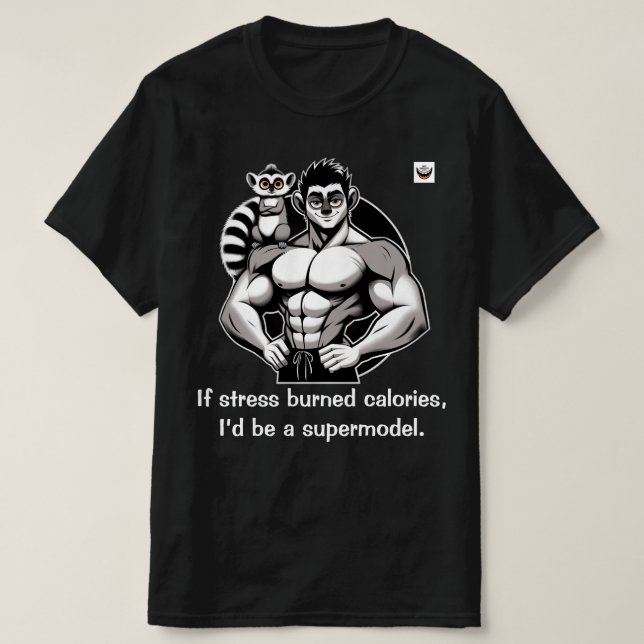 Camiseta Si el estrés quemara calorías (Diseño del anverso)
