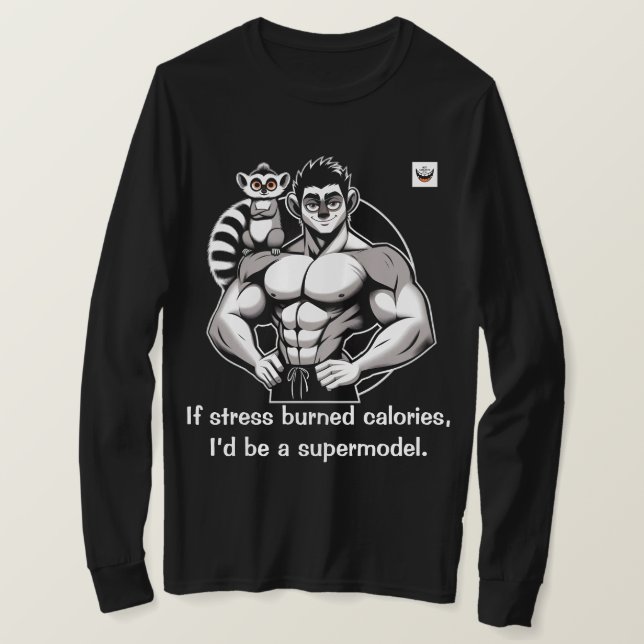 Camiseta Si el estrés quemara calorías (Anverso del diseño)