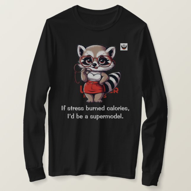 Camiseta Si el estrés quemara calorías (Anverso del diseño)