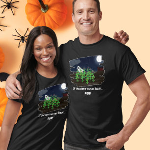 Camiseta Si el Maíz Onde Back Funny Halloween Fantasma
