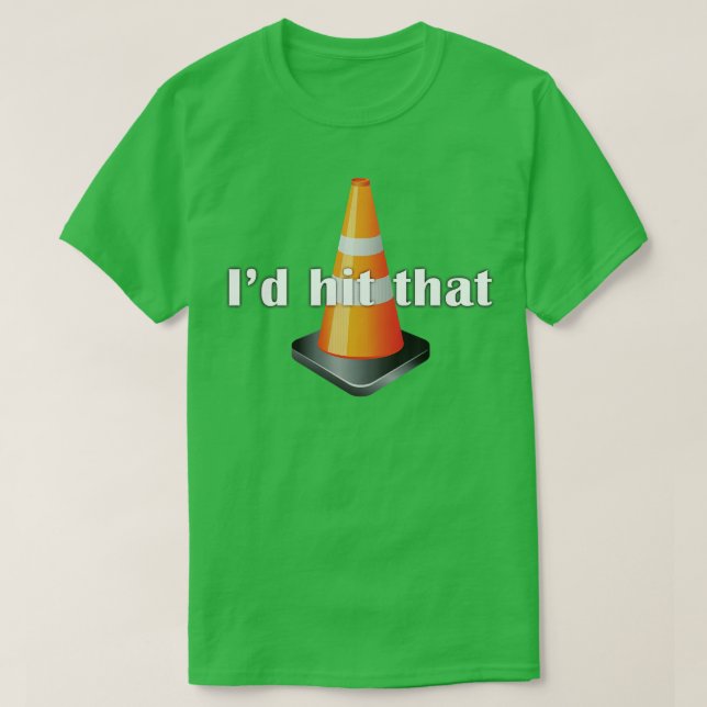 Camiseta Si El Naranja De Tráfico Cone Funny Manejando Mal (Diseño del anverso)