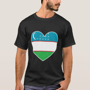 Camiseta Si él Uzbekistán se burla de la bandera uzbeka él