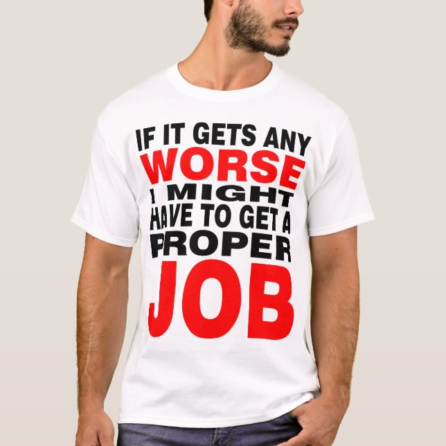 Camiseta Si Empeora - Negro y Rojo (Anverso)