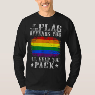 Camiseta Si Esta Bandera Ofende La Bandera Arcoiris Igual A