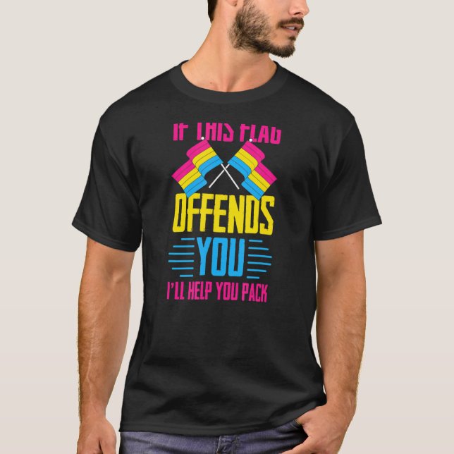 Camiseta Si esta bandera te ofende te ayudaré a empaquetar  (Anverso)