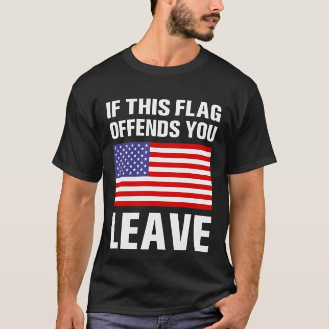 Camiseta Si esta bandera te ofende, veterano de EE.UU. (Anverso)