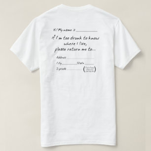 CAMISETA SI ESTOY DEMASIADO BORRADO PARA SABER DÓNDE VIVO..
