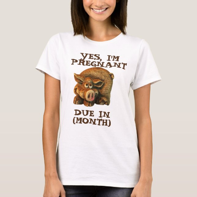 Camiseta Sí, estoy embarazada en... (Anverso)
