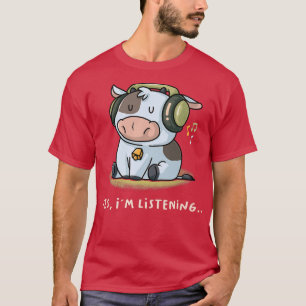 Camiseta Sí, estoy escuchando a Fan Cow Farmer Farm Introv