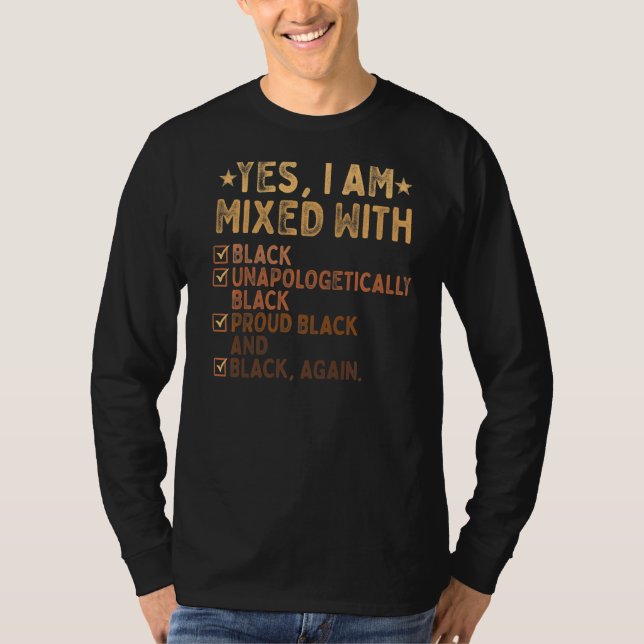 Camiseta Sí, estoy mezclado con Black Orud African Black Hi (Anverso)