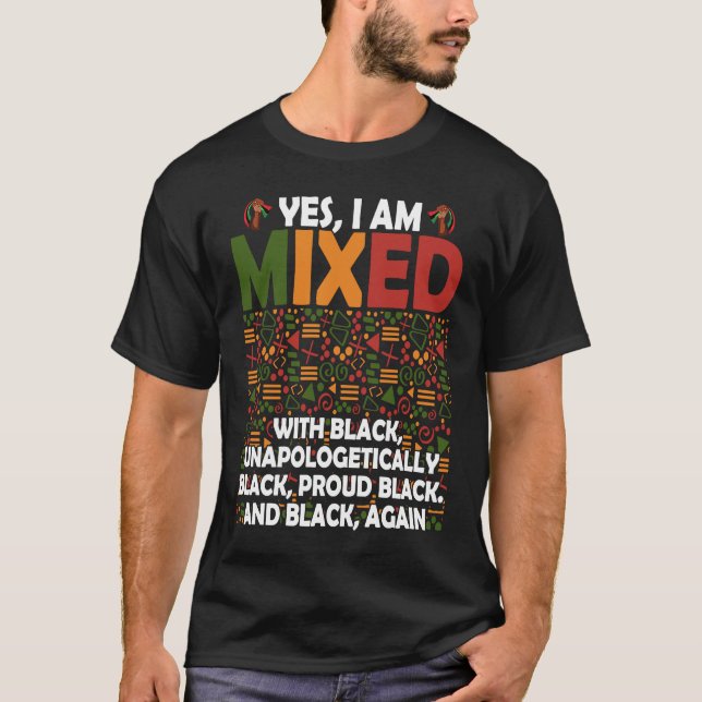 Camiseta Sí, estoy mezclado con el orgullo negro, afroameri (Anverso)