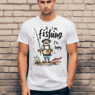 Camiseta Si estoy pescando estoy feliz